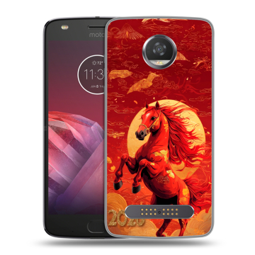 Силиконовый чехол на Motorola Moto Z2 Play с принтом Новый год Силиконовый чехол на Motorola Moto Z2 Play с принтом Новый год