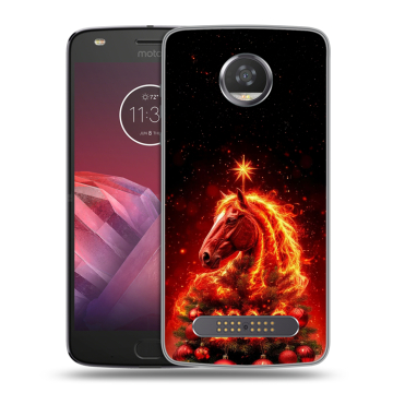 Силиконовый чехол на Motorola Moto Z2 Play с принтом Новый год Силиконовый чехол на Motorola Moto Z2 Play с принтом Новый год