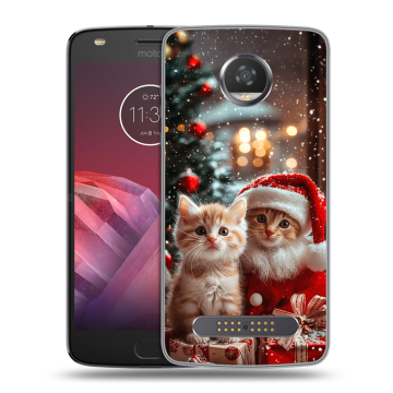 Силиконовый чехол на Motorola Moto Z2 Play с принтом Новый год Силиконовый чехол на Motorola Moto Z2 Play с принтом Новый год