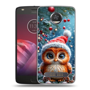 Силиконовый чехол на Motorola Moto Z2 Play с принтом Новый год