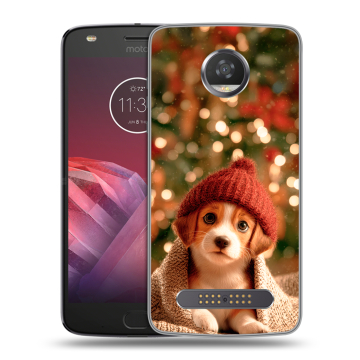 Силиконовый чехол на Motorola Moto Z2 Play с принтом Новый год