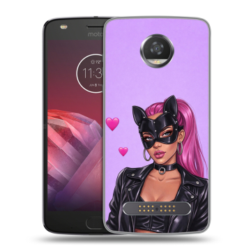 Силиконовый чехол на Motorola Moto Z2 Play с принтом женский Силиконовый чехол на Motorola Moto Z2 Play с принтом женский
