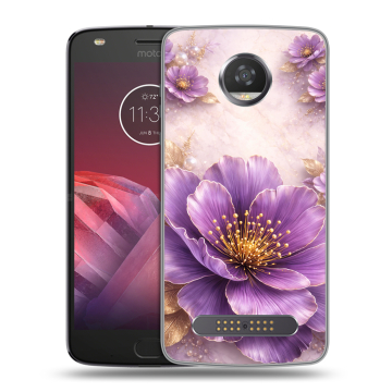 Силиконовый чехол на Motorola Moto Z2 Play с принтом женский