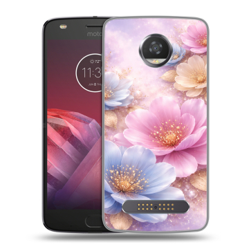 Силиконовый чехол на Motorola Moto Z2 Play с принтом женский