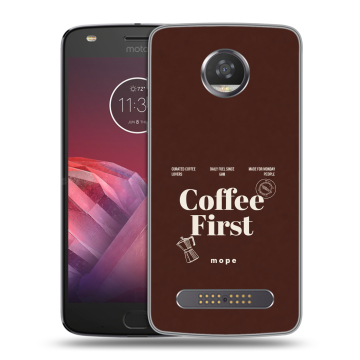 Силиконовый чехол на Motorola Moto Z2 Play с принтом женский
