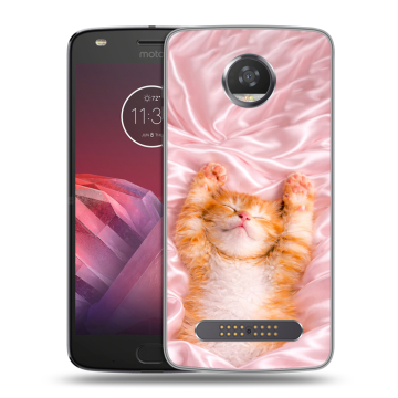 Силиконовый чехол на Motorola Moto Z2 Play с принтом женский