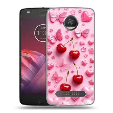 Силиконовый чехол на Motorola Moto Z2 Play с принтом для девочек
