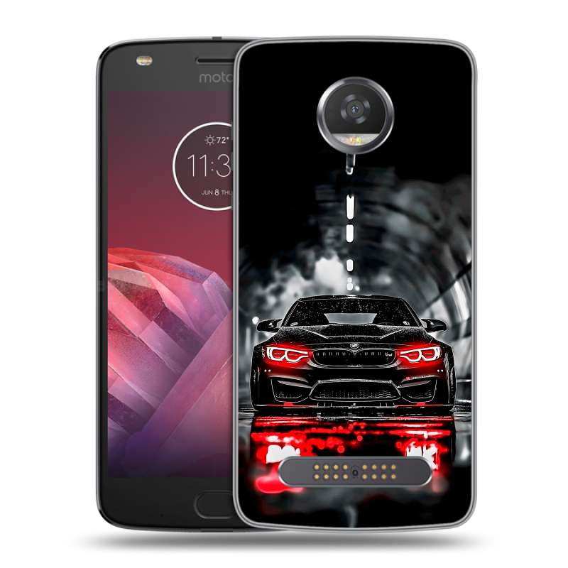 Силиконовый чехол на Motorola Moto Z2 Play с принтом BMW БМВ Силиконовый чехол на Motorola Moto Z2 Play с принтом BMW БМВ