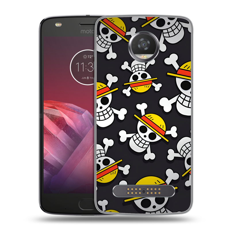 Силиконовый чехол на Motorola Moto Z2 Play с принтом One Piece Ван Пис Силиконовый чехол на Motorola Moto Z2 Play с принтом One Piece Ван Пис