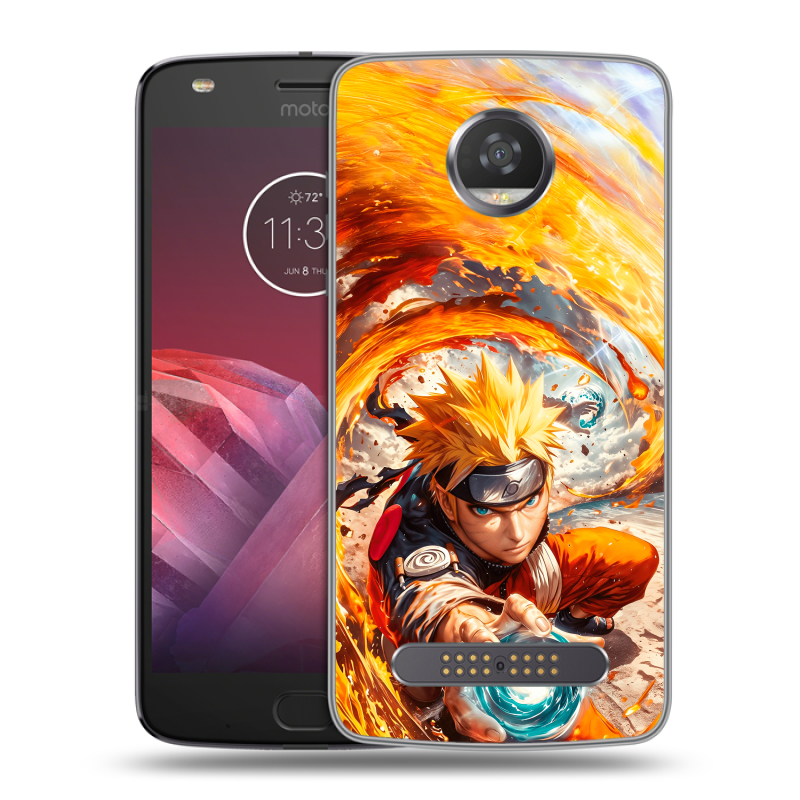 Силиконовый чехол на Motorola Moto Z2 Play с принтом Аниме Наруто Naruto Силиконовый чехол на Motorola Moto Z2 Play с принтом Аниме Наруто Naruto
