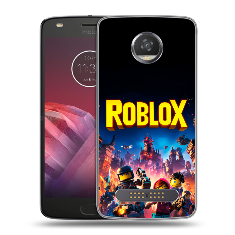 Силиконовый чехол на Motorola Moto Z2 Play с принтом Roblox Роблокс Силиконовый чехол на Motorola Moto Z2 Play с принтом Roblox Роблокс