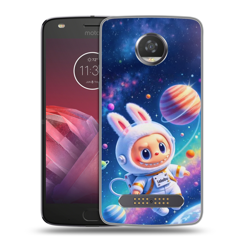 Силиконовый чехол на Motorola Moto Z2 Play с принтом Labubu Лабубу Силиконовый чехол на Motorola Moto Z2 Play с принтом Labubu Лабубу