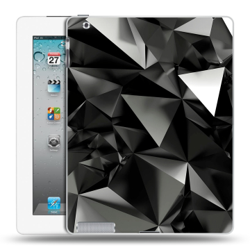 Пластиковый чехол на Ipad 2/3/4 с принтом Черные кристаллы