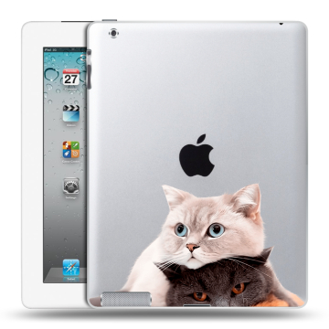 Пластиковый чехол на Ipad 2/3/4 с принтом Кошки
