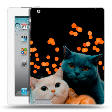Пластиковый чехол на Ipad 2/3/4 с принтом Кошки