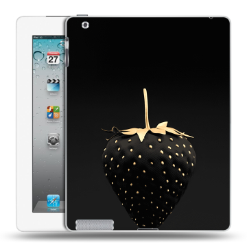 Пластиковый чехол на Ipad 2/3/4 с принтом Черная клубника