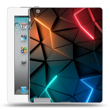 Пластиковый чехол на Ipad 2/3/4 с принтом Абстракция неон