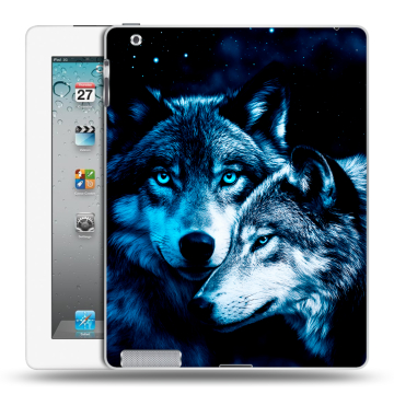 Пластиковый чехол на Ipad 2/3/4 с принтом Волки