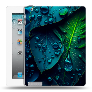 Пластиковый чехол на Ipad 2/3/4 с принтом Листья