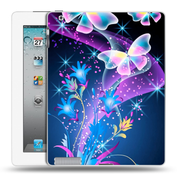 Пластиковый чехол на Ipad 2/3/4 с принтом Бабочки Пластиковый чехол на Ipad 2/3/4 с принтом Бабочки