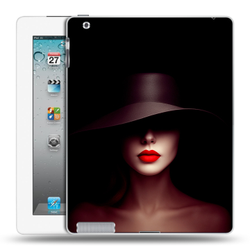 Пластиковый чехол на Ipad 2/3/4 с принтом Девушка в шляпе Пластиковый чехол на Ipad 2/3/4 с принтом Девушка в шляпе