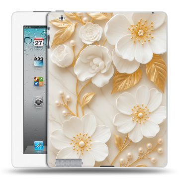 Пластиковый чехол на Ipad 2/3/4 с принтом Цветы Пластиковый чехол на Ipad 2/3/4 с принтом Цветы