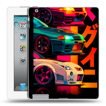 Пластиковый чехол на Ipad 2/3/4 с принтом Гоночные машины Пластиковый чехол на Ipad 2/3/4 с принтом Гоночные машины