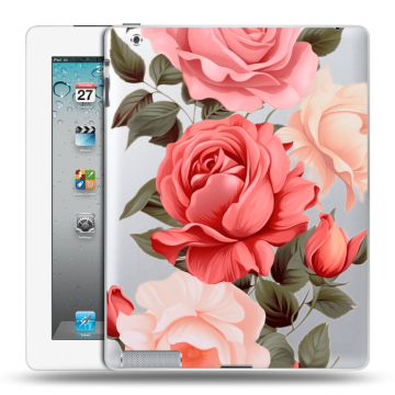 Пластиковый чехол на Ipad 2/3/4 с принтом Розы
