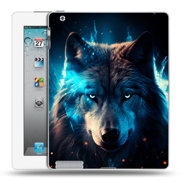 Пластиковый чехол на Ipad 2/3/4 с принтом Волк ночной