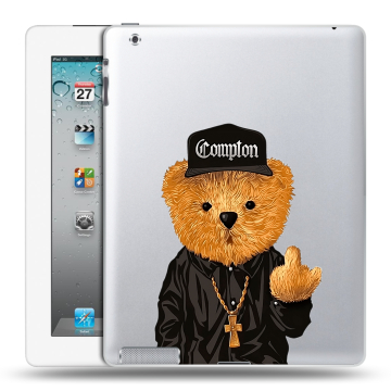 Пластиковый чехол на Ipad 2/3/4 с принтом Плюшевый медведь