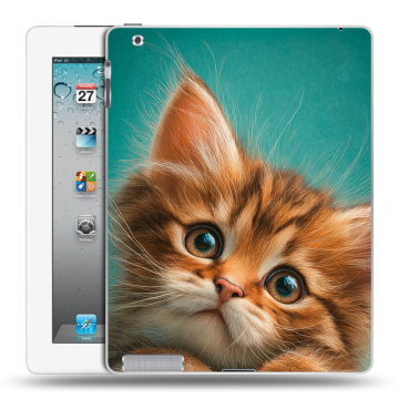 Пластиковый чехол на Ipad 2/3/4 с принтом котенок Пластиковый чехол на Ipad 2/3/4 с принтом котенок