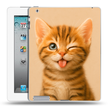 Пластиковый чехол на Ipad 2/3/4 с принтом котенок Пластиковый чехол на Ipad 2/3/4 с принтом котенок
