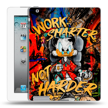 Пластиковый чехол на Ipad 2/3/4 с принтом Дональд Дак Деньги Пластиковый чехол на Ipad 2/3/4 с принтом Дональд Дак Деньги