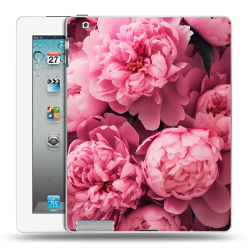 Пластиковый чехол на Ipad 2/3/4 с принтом цветы пионы