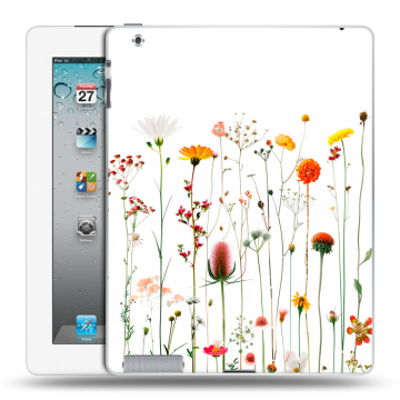 Пластиковый чехол на Ipad 2/3/4 с принтом цветы