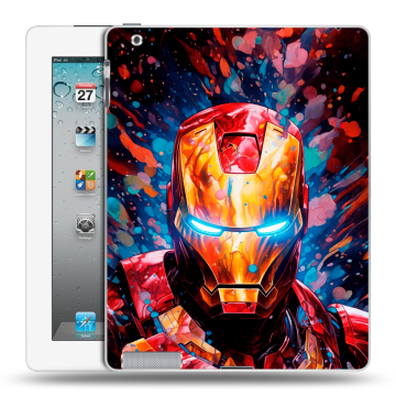 Пластиковый чехол на Ipad 2/3/4 с принтом Железный человек Ironman Пластиковый чехол на Ipad 2/3/4 с принтом Железный человек Ironman