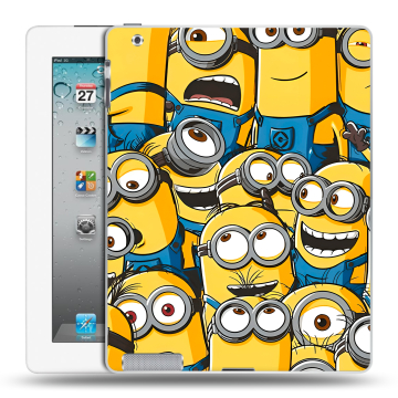 Пластиковый чехол на Ipad 2/3/4 с принтом Миньоны Пластиковый чехол на Ipad 2/3/4 с принтом Миньоны