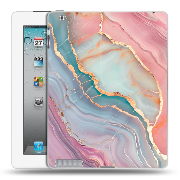 Пластиковый чехол на Ipad 2/3/4 с принтом розовый мрамор Пластиковый чехол на Ipad 2/3/4 с принтом розовый мрамор