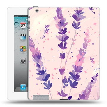 Пластиковый чехол на Ipad 2/3/4 с принтом цветы лаванда Пластиковый чехол на Ipad 2/3/4 с принтом цветы лаванда