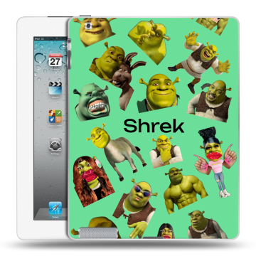 Пластиковый чехол на Ipad 2/3/4 с принтом Шрек Shrek Пластиковый чехол на Ipad 2/3/4 с принтом Шрек Shrek