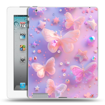 Пластиковый чехол на Ipad 2/3/4 с принтом Бабочки
