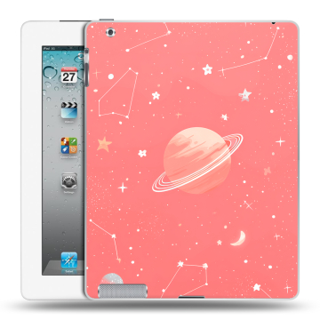 Пластиковый чехол на Ipad 2/3/4 с принтом Розовый космос Пластиковый чехол на Ipad 2/3/4 с принтом Розовый космос