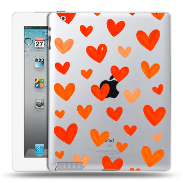 Пластиковый чехол на Ipad 2/3/4 с принтом Сердечки Пластиковый чехол на Ipad 2/3/4 с принтом Сердечки