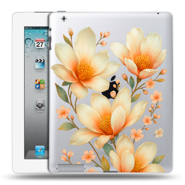 Пластиковый чехол на Ipad 2/3/4 с принтом Цветы Пластиковый чехол на Ipad 2/3/4 с принтом Цветы