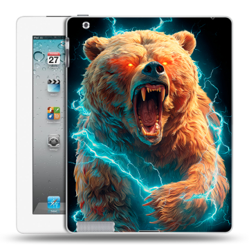 Пластиковый чехол на Ipad 2/3/4 с принтом Медведь Пластиковый чехол на Ipad 2/3/4 с принтом Медведь