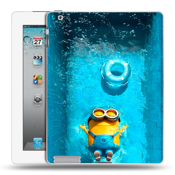 Пластиковый чехол на Ipad 2/3/4 с принтом Миньоны Пластиковый чехол на Ipad 2/3/4 с принтом Миньоны