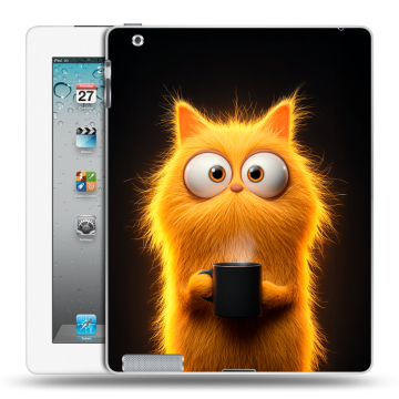 Пластиковый чехол на Ipad 2/3/4 с принтом Смешной кот Пластиковый чехол на Ipad 2/3/4 с принтом Смешной кот
