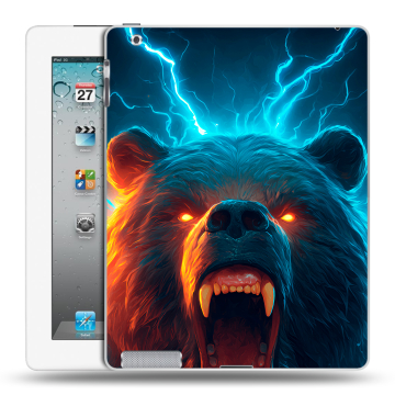 Пластиковый чехол на Ipad 2/3/4 с принтом Медведь