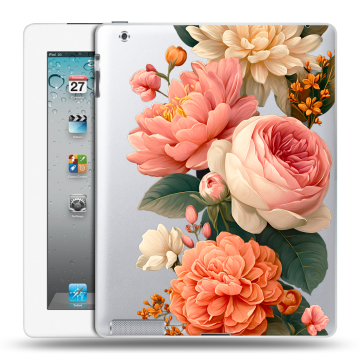 Пластиковый чехол на Ipad 2/3/4 с принтом цветы