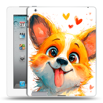 Пластиковый чехол на Ipad 2/3/4 с принтом корги
